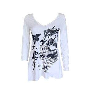 lauren moshi punk eyes graphic top